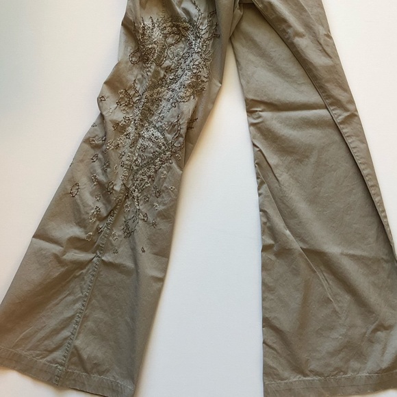 Lucky Brand Khaki Pants with Dragon Leg Embroidery - Picture 6 of 8